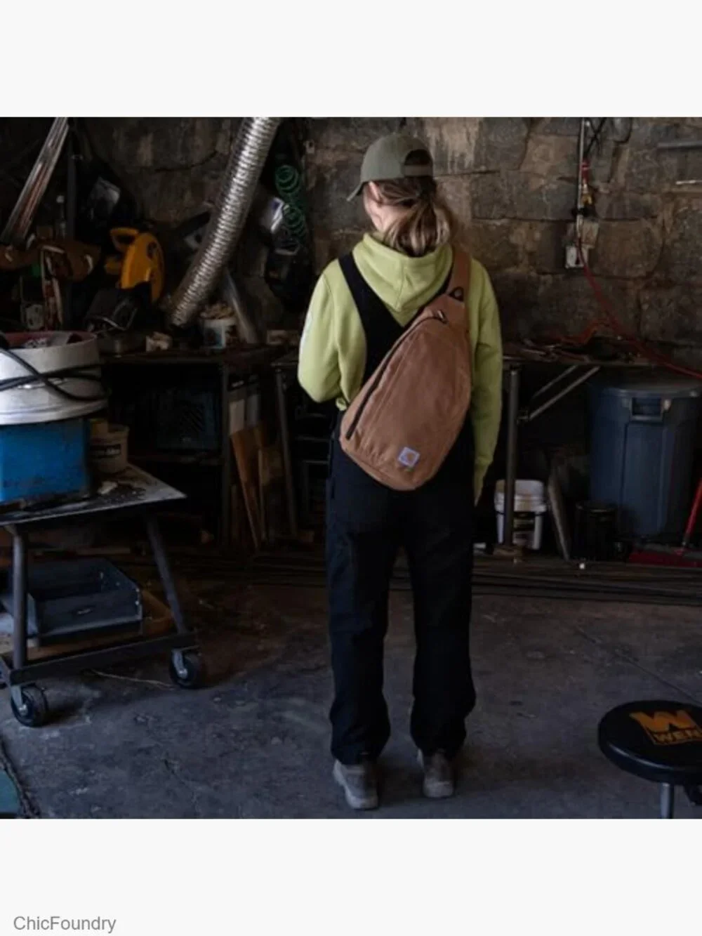 Heavy Duty Sling Bag Crossbody with Tablet Sleeve and Adjustable Strap
